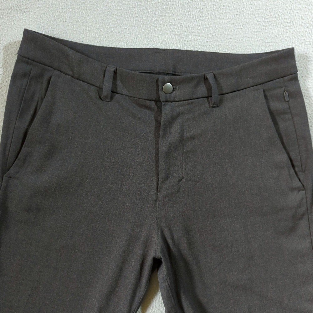 Lululemon Commission Pant Slim Mens 34 Grey ABC Technical Chino Trousers Wool